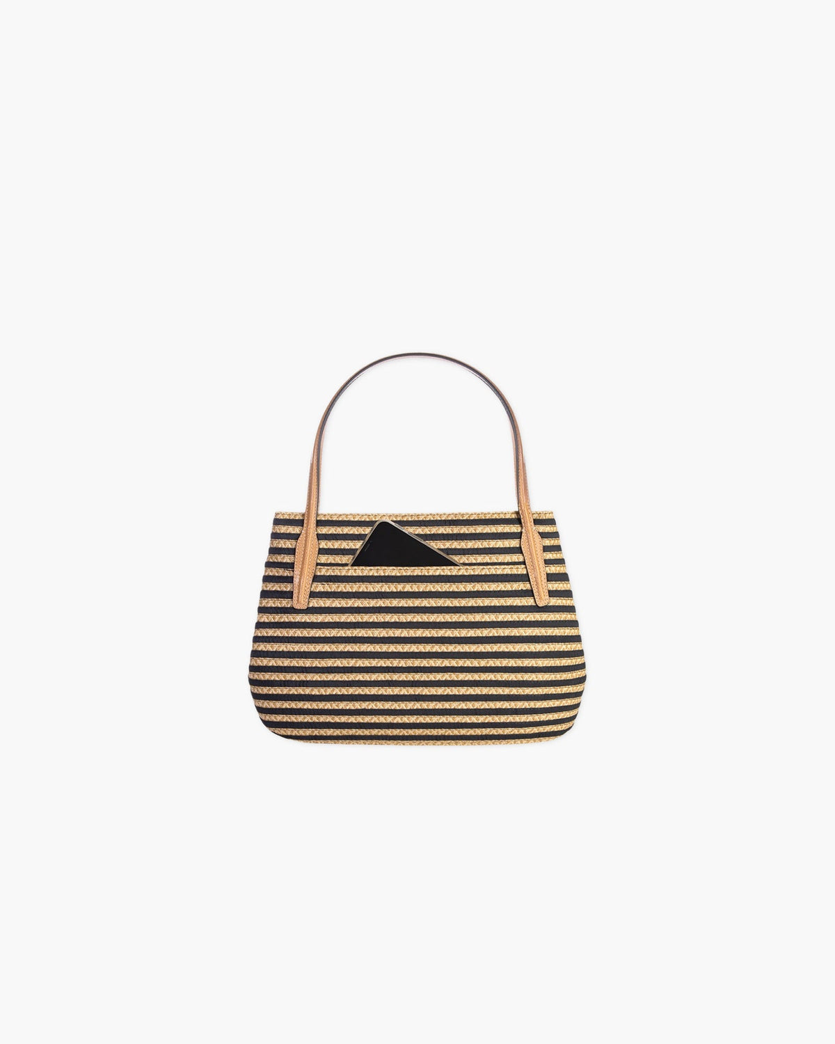 SQUISHEE® ISLA STRAW BAG Black Mix Eric Javits