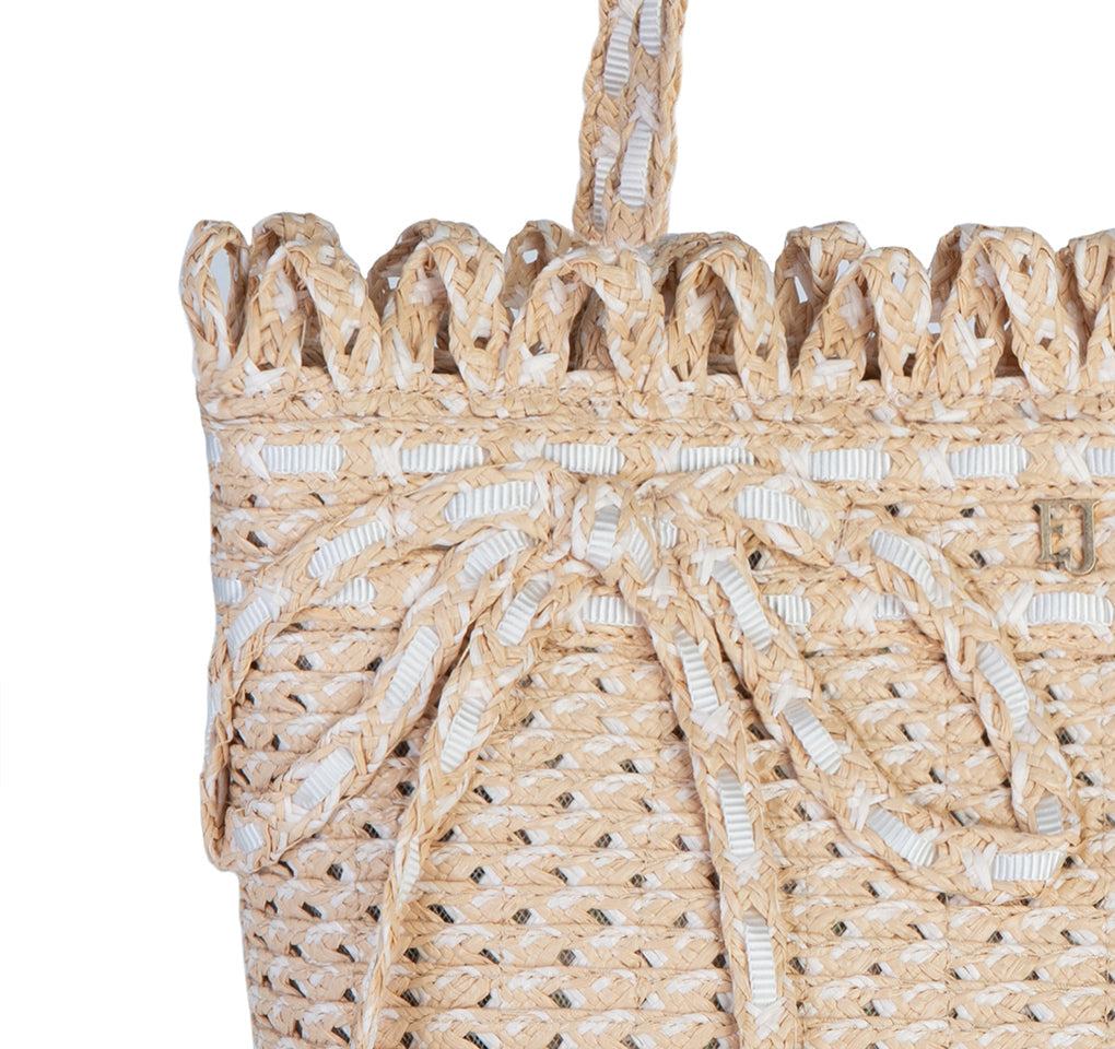 SQUISHEE® BARDOT STRAW TOTE Shell Eric Javits