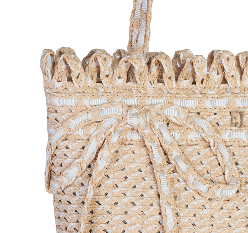 SQUISHEE® BARDOT STRAW TOTE Shell Eric Javits