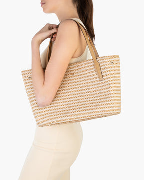 SQUISHEE® ISLA STRAW BAG OriginalPeanut Eric Javits