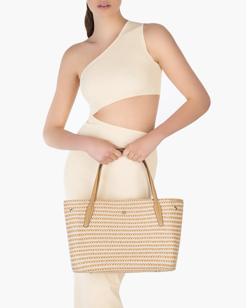 SQUISHEE® ISLA STRAW BAG OriginalPeanut Eric Javits